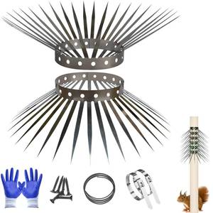 lot 2492 image: Bird Spikes, Squirrel Spikes and Squirrel Baffles Keep Raccoons, Cats and Snakes Away from Gardens, Fences and Climbing Bird Feeder Poles. (40 inches)