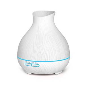 lot 3982 image: BZseed Aromatherapy Essential Oil Diffuser 550ml 12 Hours White Wood Grain Aroma Diffuser with Timer for Large Room, Home, Baby Bedroom, Waterless Auto Shut-Off, 7 Colors Lights Changing