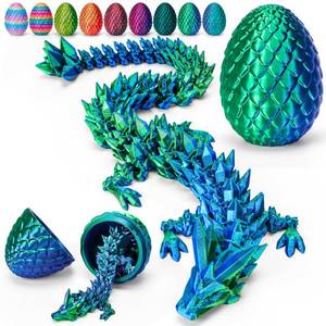 lot 4480 image: TBOLINE 12 3D Printed Dragon Egg, Cool 3D Printer Articulated Crystal Dragon Toys for Kids, Surprise Animals Figurines Fidget Dinosaur Eggs Toys for Boys Kids Teen 5-7 4-6 8-12