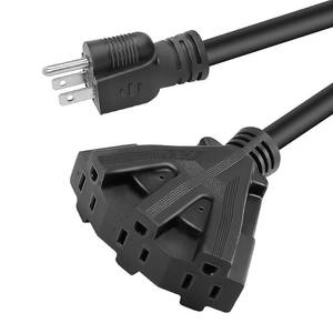 lot 4482 image: Mshyet 3FT 123 Outdoor Heavy Duty Extension Cord with 3 Outlet Waterproof