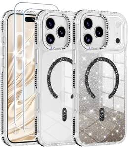 lot 4489 image: JAME for iPhone 17 Pro Max Case Girly with Magnetic Glitter Card for Women