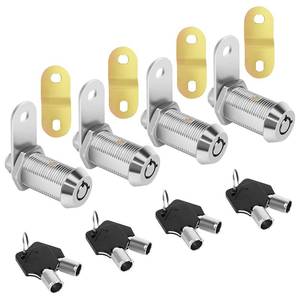 lot 4491 image: Sartatue RV Storage Lock Cam Locks Keyed Alike,1-18 RV Compartment 4PCS Camper, Trailer, Vending Machine Replacement Set with 8 Keys, Chrome Finish(4, 1-18 Inch)