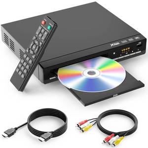 lot 5114 image: DVD Players for TV with HDMI,Plays All Regions and Formats,CD Player for Home,Support 1080P VideoCDDVDVCDJPEGUSB, Remote, HDMI and RCA Cables Included