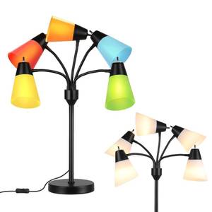 lot 5119 image: Medusa Bedside Table lamp for Bedroom,Modern Multi Head 5 Shade Lamps, Adjustable Gooseneck Lamp for Night Stands, LED Desk Lamps with Fun Light Multicolored Shades for Livingroom Room,Office(Black)