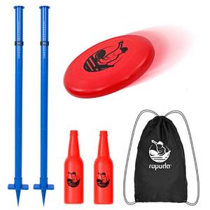 lot 5124 image: ropoda Upgraded Flying Disc Game Set with Thicker Pole &2 Extra Spikes, Pro