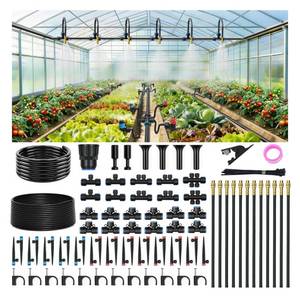 lot 5136 image: Drip Irrigation Kit for Garden, Automatic Plant Watering System with Quick Connect Fittings, Water Saving Irrigation Tubing Hose and Accessories for Yard, Greenhouse, Lawn & Raised Bed (60FT)