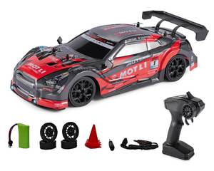 lot 5144 image: FelizWina-2.4G,114,High Speed Remote Control Drift Car,Rechargeable Battery,LED,Light up,up to 28KmH,4WD Racing Fast Drift RC Car Vehicle Toys for Boys Girls, Xmas Birthday Gifts for Kids,1