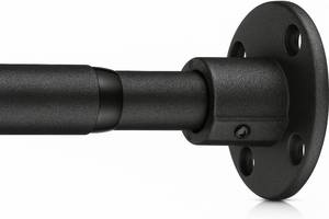 lot 5155 image: Heavy Duty Shower Rod - Industrial Shower Curtain Rod Wall Mounted for Bathroom,Room Divider,Outdoor Patio - 28 to 62Adjustable Closet Rod for Hanging Clothes,Black