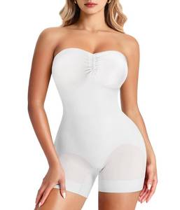 lot 6268 image: Nebility Strapless Shapewear for Women Tummy Control Shapewear Bodysuit Top (white, size S)