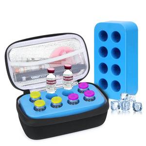 lot 6284 image: YOUSHARES Insulin Vial Cooler Travel Case - 8 Slots Freezable Ice Brick Organizer for Peptide Vials, GLP-1 Fridge Holder Diabetic Small Bottle Refrigerator for 10ml U-100 Vials