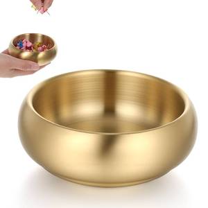lot 6315 image: Snuviax 4 Inch Gold Decorative Bowl, Stainless Steel Key Bowl & Catch All Tray, Small Decorative Bowls for Entryway Table, Versatile Home Decor & Jewelry Organizer for Office, Bathroom Vanity (Gold)