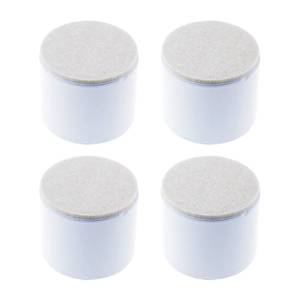 lot 6316 image: Tsnamay 2 Self Adhesive Bed and Furniture Risers,Round White 2.36x2.05