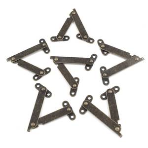 lot 6340 image: suiwotin 6pcs Lid Support Folding Hinges, Jewelry Box Lid Stay Hinge