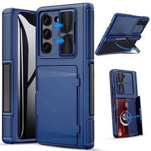 lot 6343 image: GBEE for Samsung Galaxy Z Fold 5 Case with Card Holder & Stand, Blue