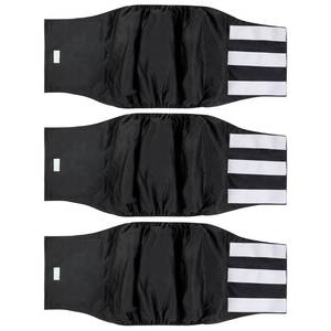 lot 6349 image: Wegreeco Washable Male Dog Belly Wrap - Pack of 3 - (Black, Black, Black, X-Large)