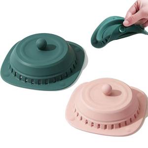 lot 6375 image: Silicone Drain Cover & Protector, 2 Pack Hair Catcher with Suction Cups