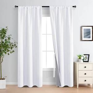 lot 6385 image: XWZO Boho White Blackout Curtains for Bedroom, Vintage Curtains Mid Century Black Out Curtain 42 x 84 Inch Length 2 Panels for Living Room Back Tab Rod Pocket Top Bohemian Decor