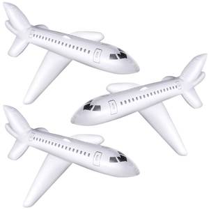 lot 7002 image: Syhood 10 Pcs 40 Inch White Inflatable Airplane Plane Balloon Party Decor