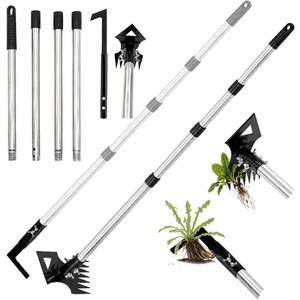 lot 7005 image: 2-in-1 Weed Puller Tool with Long Handle, Crack Weeder & Weed Puller Tool