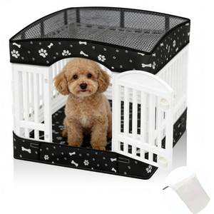 lot 7007 image: Dog Playpens Cover and Bottom Mat Set,Playpen Not Included, Non-Slip Dog Crate Covers 36 Inch, Dog Playpen Bottom Pad, Washable Reusable Puppy Playpen Pad for Pet PlayPen, Dog Kennel Covers 36 Inch