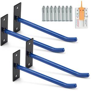 lot 7018 image: Sinoer 10 Inch Steel Wall Mount Tire Hooks,4 Pack Blue