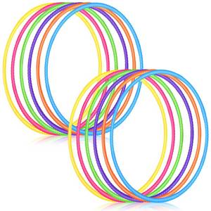 lot 7035 image: Sratte 12 Pcs Toy Hoops for Kids Adjustable, 24 Inch, Stylish Colors