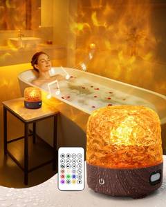 lot 8055 image: Waterproof Shower Lamp with Bluetooth Speaker for Bathroom,Rechargeable Shower Light with Touch & Remote Control for Inside Shower,Cordless 15 Color Ocean Wave Projector for Bathtub&Room Decor