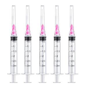 lot 8061 image: 50 Pack 3mlcc Disposable Luer Lock Lab Syringes with 18Ga 1.5 Inch Needle