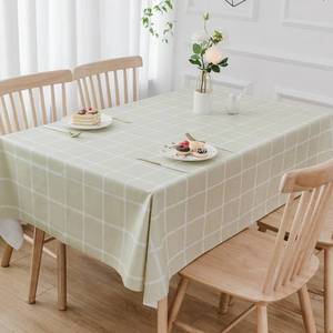 lot 8063 image: TruDelve Vinyl Table Cloth Sage Green Plastic Table Cover Rectangle Tablecloth Waterproof Outdoor Tablecloths Picnic Tables Cover (54 x 78, Plaid-3)