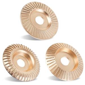 lot 8064 image: Pomsare 3PCS Wood Carving Disc Set for 4 and 4 12 Inch Angle Grinder