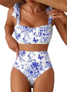 lot 8084 image: Herseas Womens Bikini Sets 2 Piece Popular Knot Shoulder Swimsuits XL