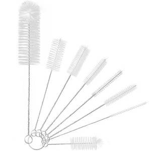 lot 8087 image: Yolaist 8 Pcs Bottle and Straw Cleaner, Long Deep Nylon Brush with Bendable Stainless Steel Flexible Handles for Bottles, Straws, Pipes, Wine Decanter, Sinks and Cup Cover