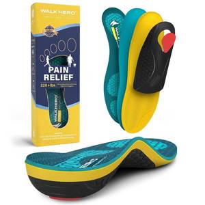 lot 8088 image: WalkHero Heavy Duty Plantar Fasciitis Arch Support Insoles for Flat Feet