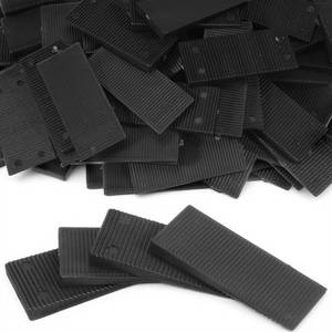 lot 8121 image: PercyEffie 200 Pack Black Plastic Shims for Leveling Multi-Purpose Rigid Heavy Duty Composite Shims Adjustable Furniture Table Leveler Adjustable for Table Toilet Hot Tub Doors Black