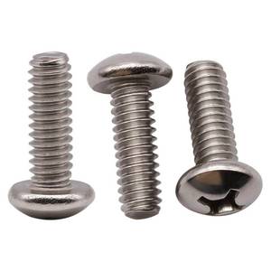 lot 8139 image: #10-32 x 34 inch (50 pcs) Phillips Pan Head Machine Screw Bolt, 304 Stainless Steel 18-8 Rounded Head Screws, UNF Full Thread, Bright Finish