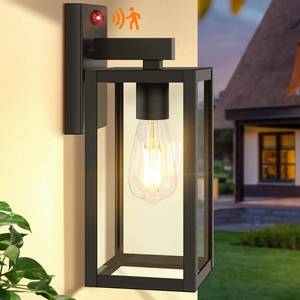 lot 9588 image: BesLowe 13 Upgraded Motion Sensor Outdoor Wall Light Fixture, Black