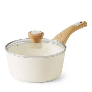 lot 9622 image: SENSARTE Ceramic Nonstick Sauce Pan with Lid, 1.5 Quart Small Saucepan, White Cooking Pot with Stay Cool Handle, Non toxic Kitchen Sauce Pot, Non stick Sauciers, Induction Pot, PFOA PTFE PFAS Free