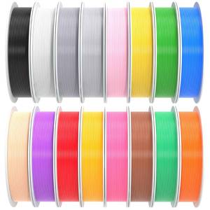 lot 9632 image: PINBALL PETG 3D Printer Filament 1.75mm 250g x 16 Rolls, 16 Colors