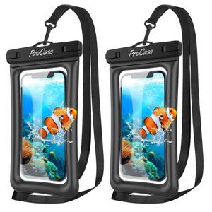 lot 10350 image: ProCase 2 Pack Floating Waterproof Phone Pouch, IPX8 Dry Bag for 7 Phones