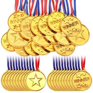 lot 10356 image: Gejoy Gold Plastic Award Medals for Kids Winner Bulk Sports,Classic Style