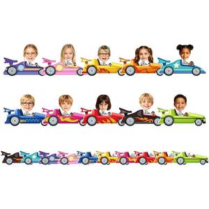 lot 10359 image: 80Pcs Racing Car Bulletin Board Decorations,Cut-Outs Classroom Decor for Boy Girl DIY Craft Photo Wall Kindergarten Preschool Back to School Party