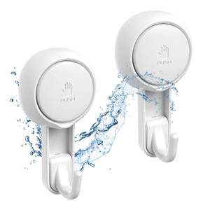 lot 10379 image: Marchpower Shower Hooks for Inside Shower Reusable Waterproof Utility Suction Cups Hooks - 2 Pack Heavy Duty Vacuum Hook Home Kitchen Bathroom Wall Holder Hanger for Towel Loofah Cloth Key & Ceiling