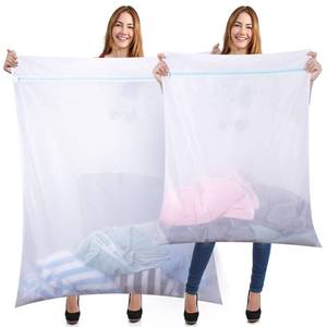 lot 10394 image: Windyun 4 Pcs Jumbo Mesh Laundry Bags, Large Zippered Dryer Wash Bags