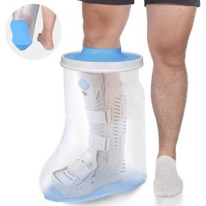 lot 10402 image: DNEOUXI Waterproof Extra Wide Leg Cast Cover for Shower with NonSlip Bottom