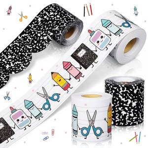 lot 10429 image: ReliThick 2pcs 66ft Back to School Bulletin Board Borders Supplies