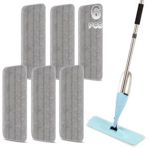 lot 12017 image: ZIYUNBIXI 16.5 Inch Microfiber Spray Mop Pads 6 Pack