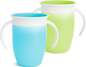 lot 12018 image: Munchkin Miracle 360 Trainer Sippy Cup, 7 oz, 2-Pack