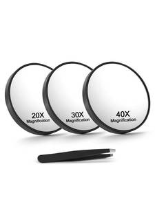 lot 12027 image: Macaki Magnifying Mirror Set 20X30X40X with Suction Cups