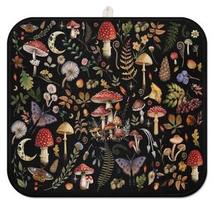 lot 12037 image: Kuyig Home Microfiber Dish Drying Mat 16x18 Black