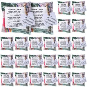 lot 12040 image: Fanfanwin 24 Pc Mini Prayer Quilt with Cross
